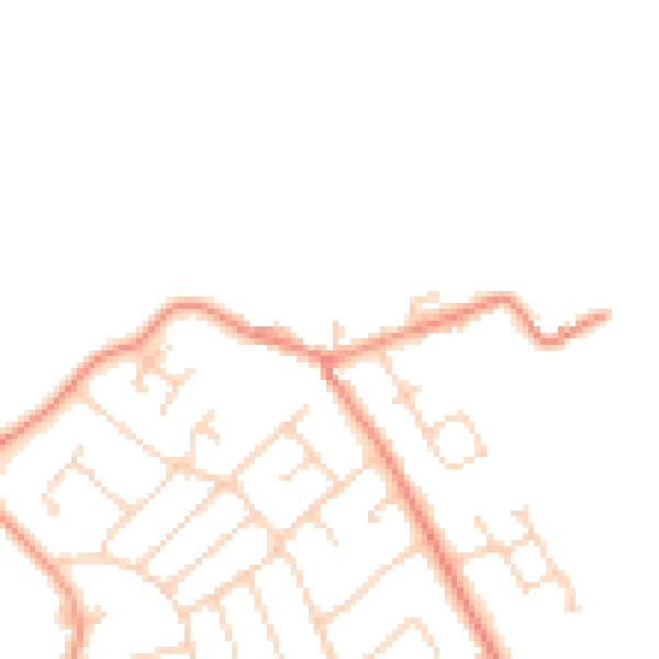 Daytime road noise heatmap for YO26 6LP