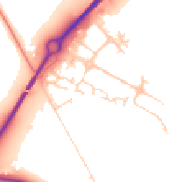 Daytime road noise heatmap for YO26 6RF