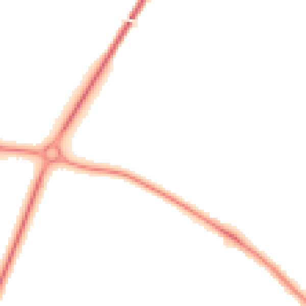 Night-time road noise heatmap for YO26 6SB