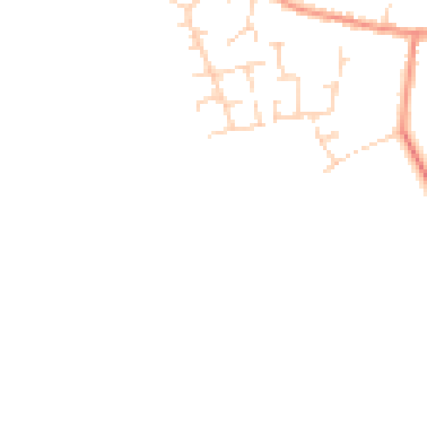 Daytime road noise heatmap for YO26 7AJ