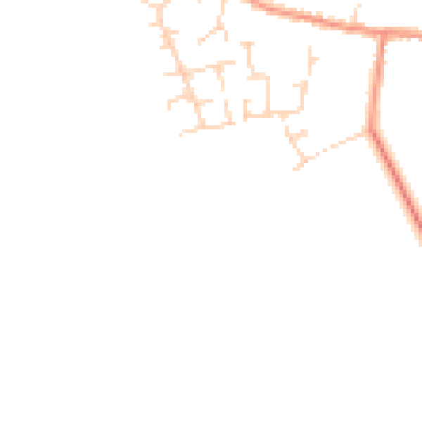 Daytime road noise heatmap for YO26 7AL