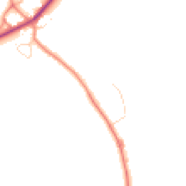 Daytime road noise heatmap for YO26 7LT