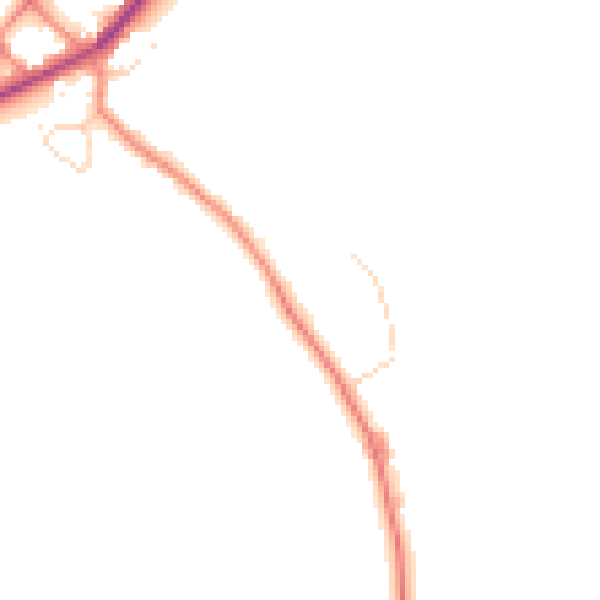 Daytime road noise heatmap for YO26 7LU