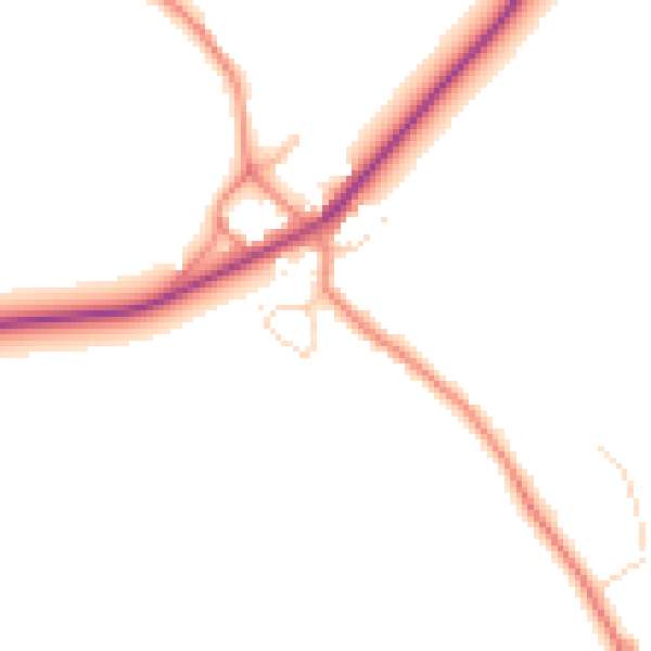 Daytime road noise heatmap for YO26 7LW