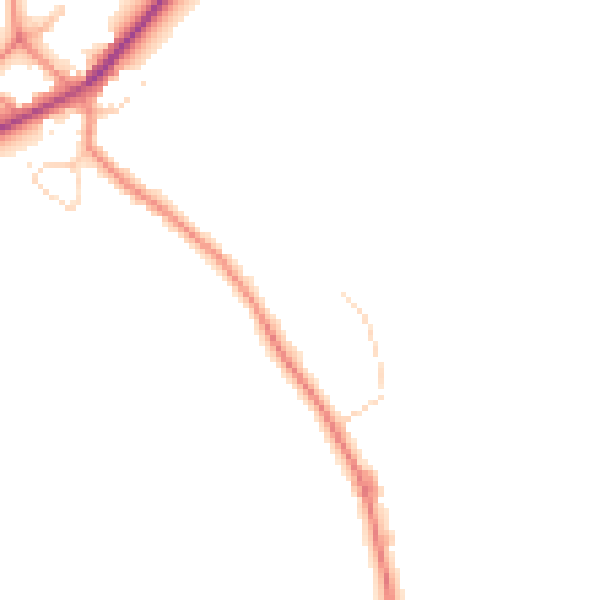 Daytime road noise heatmap for YO26 7NB