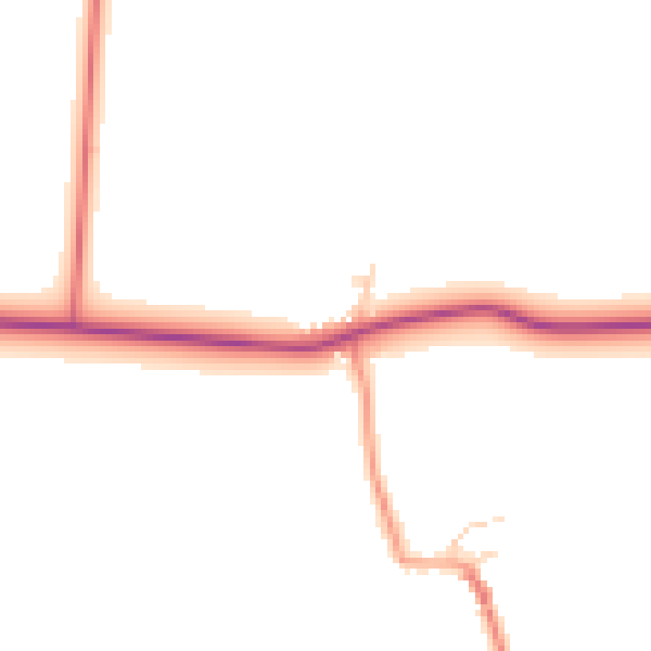 Daytime road noise heatmap for YO26 7NL