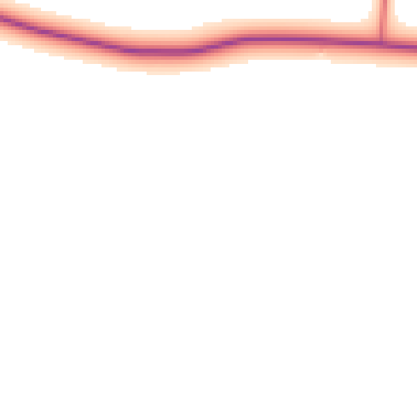 Daytime road noise heatmap for YO26 7NS