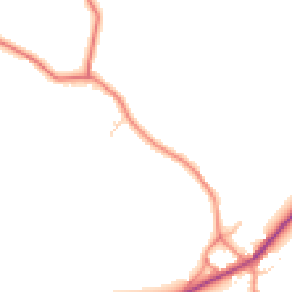 Daytime road noise heatmap for YO26 7PH