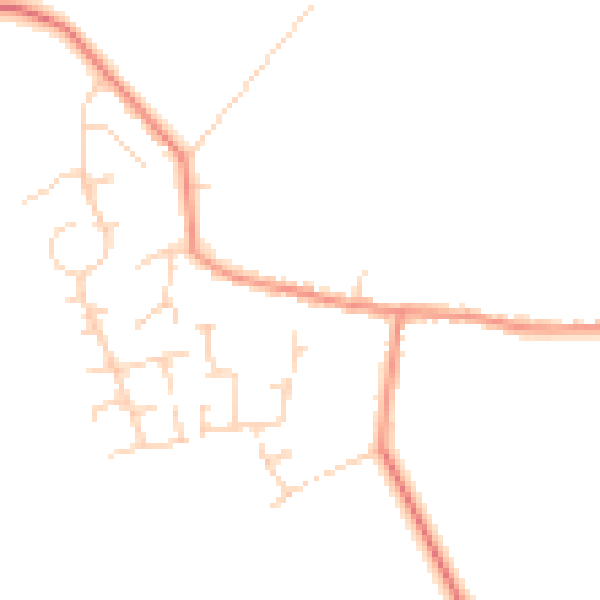 Daytime road noise heatmap for YO26 7PY