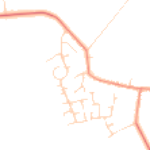 Daytime road noise heatmap for YO26 7QB