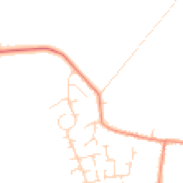 Daytime road noise heatmap for YO26 7QD