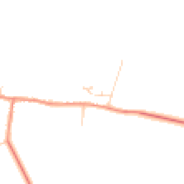 Daytime road noise heatmap for YO26 7QR