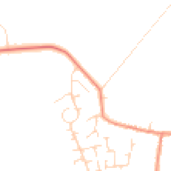 Daytime road noise heatmap for YO26 7QT