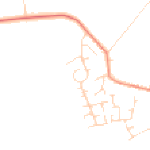 Daytime road noise heatmap for YO26 7QX