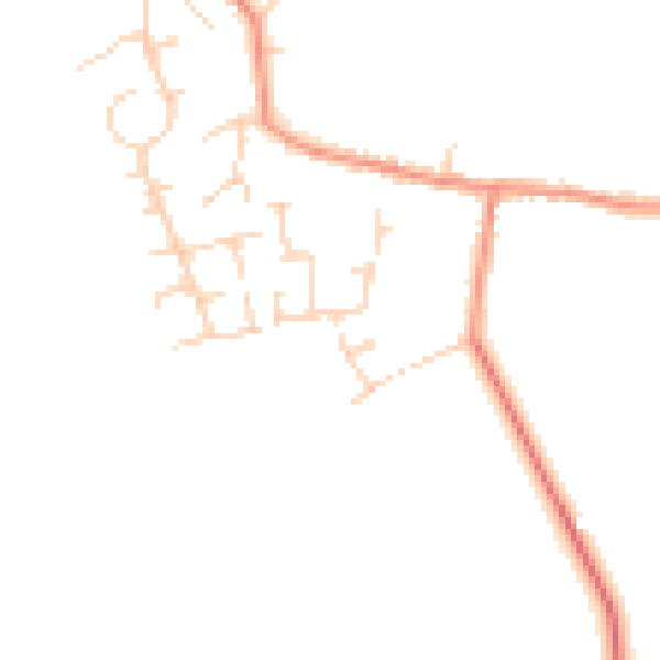Daytime road noise heatmap for YO26 7SA