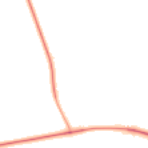 Night-time road noise heatmap for YO26 8AD