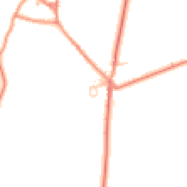 Daytime road noise heatmap for YO26 8AJ