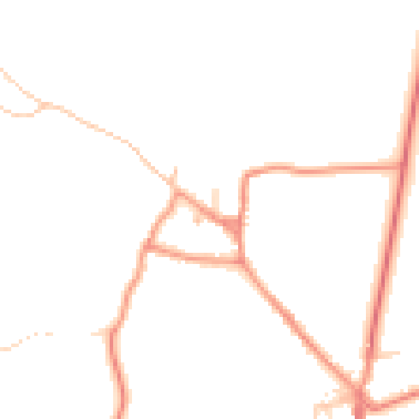 Daytime road noise heatmap for YO26 8AR