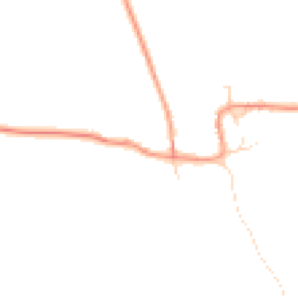 Daytime road noise heatmap for YO26 8BX