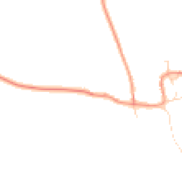 Daytime road noise heatmap for YO26 8BY