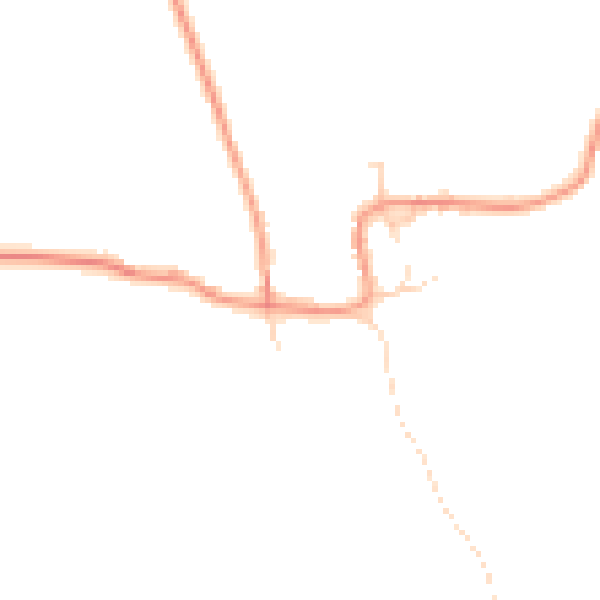 Daytime road noise heatmap for YO26 8DA