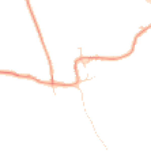Daytime road noise heatmap for YO26 8DD