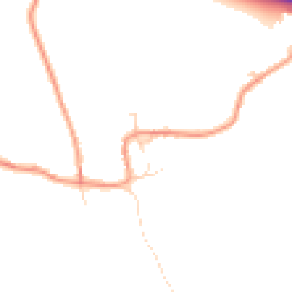 Daytime road noise heatmap for YO26 8DF