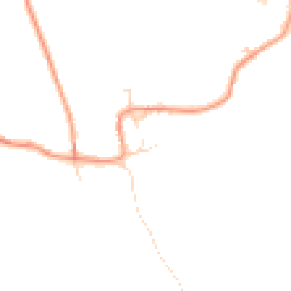 Daytime road noise heatmap for YO26 8DL