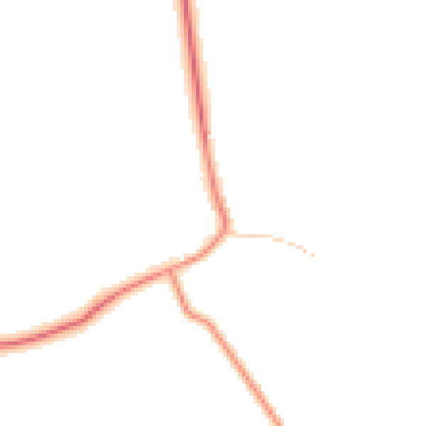 Daytime road noise heatmap for YO26 8DX