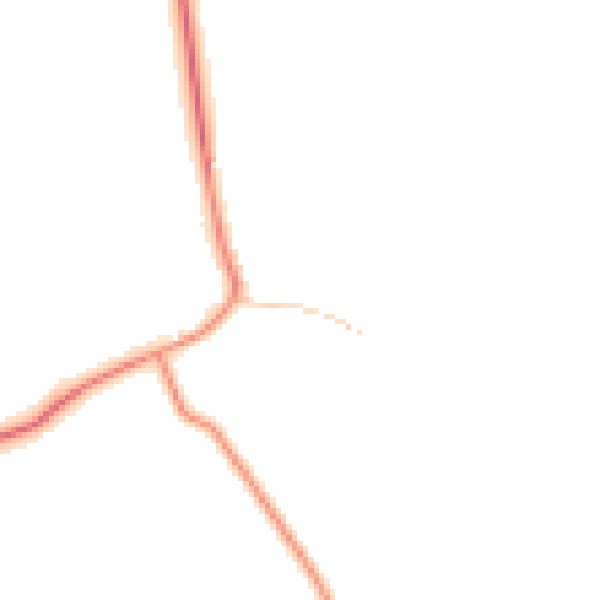 Daytime road noise heatmap for YO26 8DY