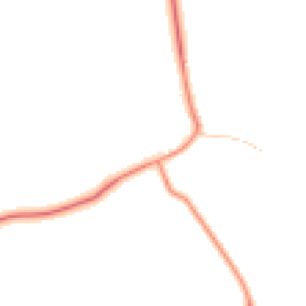 Daytime road noise heatmap for YO26 8EA