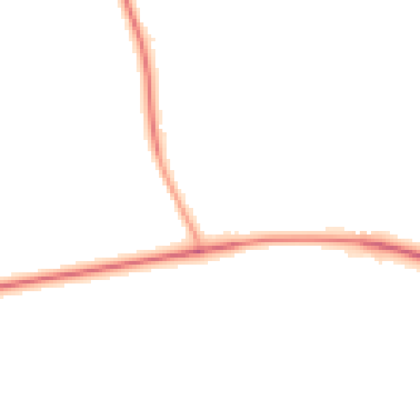 Night-time road noise heatmap for YO26 8FD