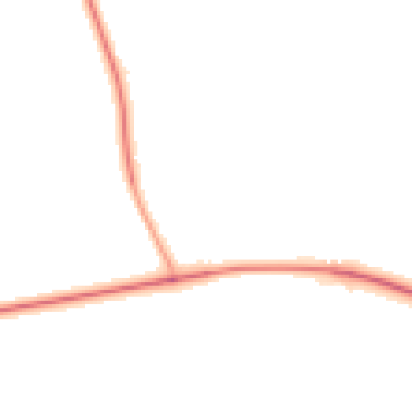 Night-time road noise heatmap for YO26 8FG