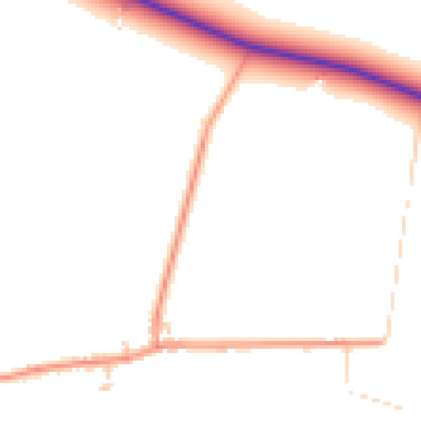 Daytime road noise heatmap for YO26 8JS