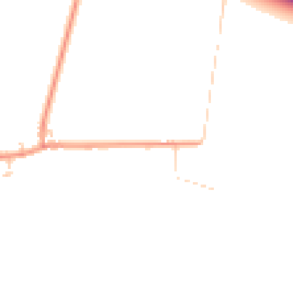 Daytime road noise heatmap for YO26 8JT