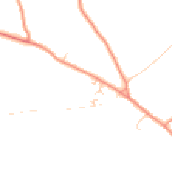 Daytime road noise heatmap for YO26 9AG