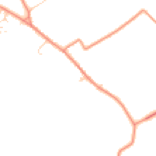 Daytime road noise heatmap for YO26 9RD