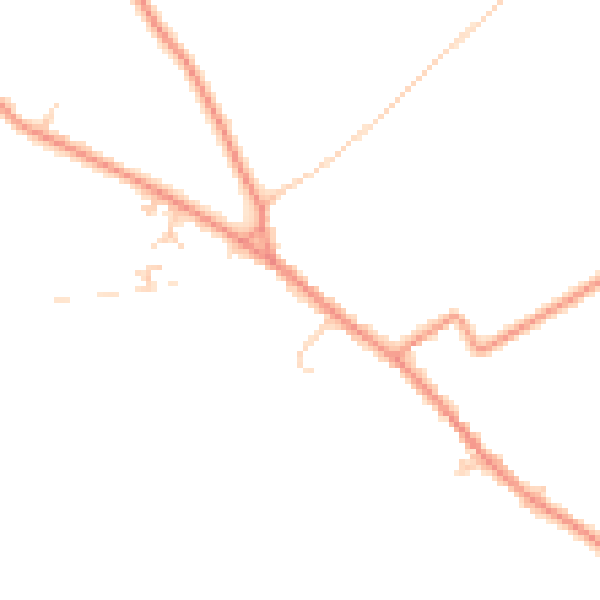 Daytime road noise heatmap for YO26 9RF