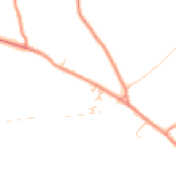 Daytime road noise heatmap for YO26 9RJ