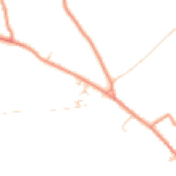 Daytime road noise heatmap for YO26 9RP