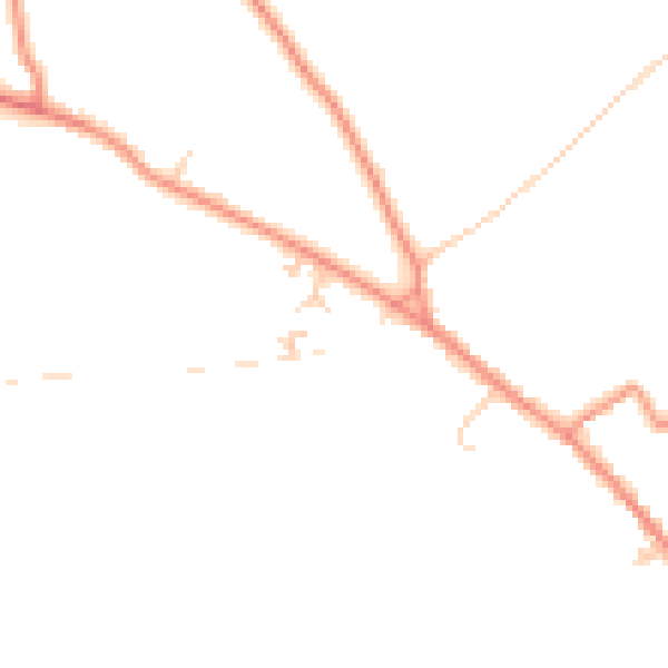 Daytime road noise heatmap for YO26 9RW