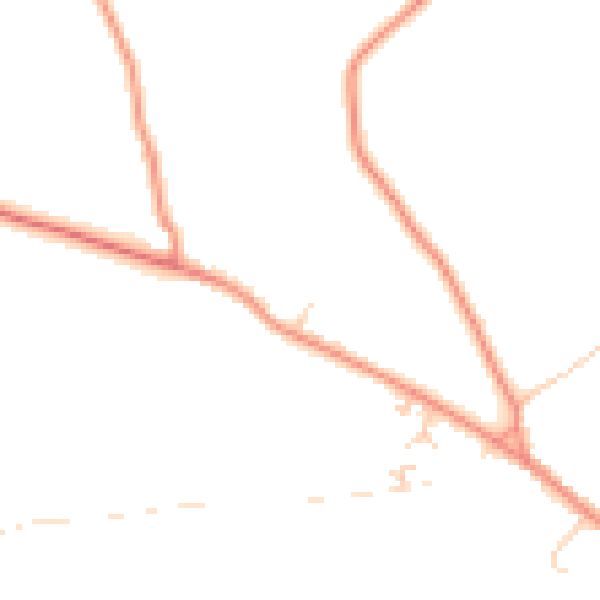 Daytime road noise heatmap for YO26 9SF