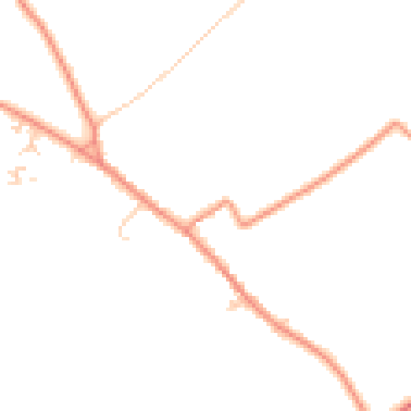 Daytime road noise heatmap for YO26 9SG