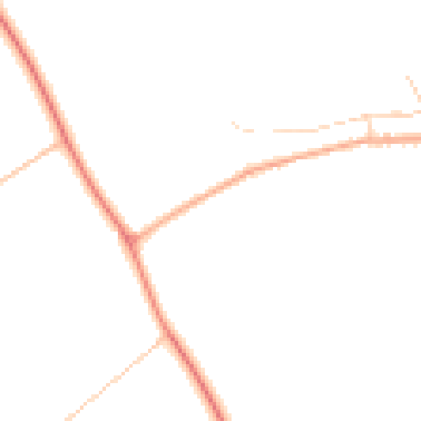Daytime road noise heatmap for YO26 9TE