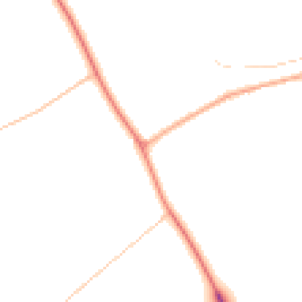 Daytime road noise heatmap for YO26 9TQ