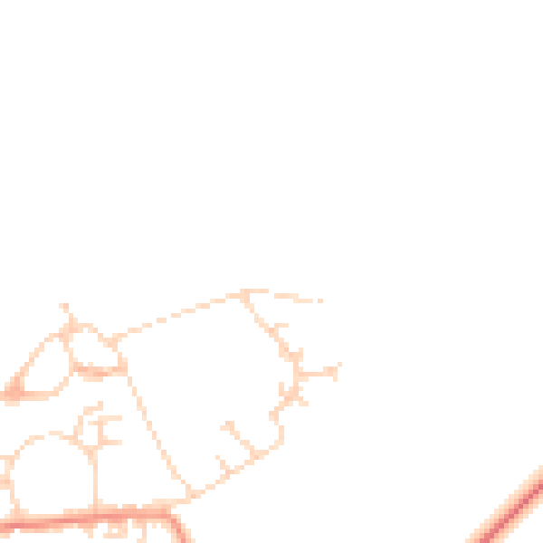 Daytime road noise heatmap for YO32 5SY