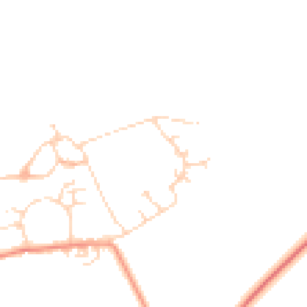 Daytime road noise heatmap for YO32 5WA