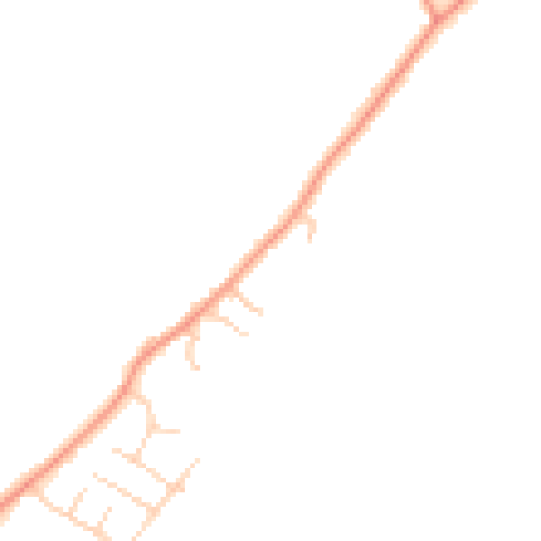 Daytime road noise heatmap for YO32 9HX