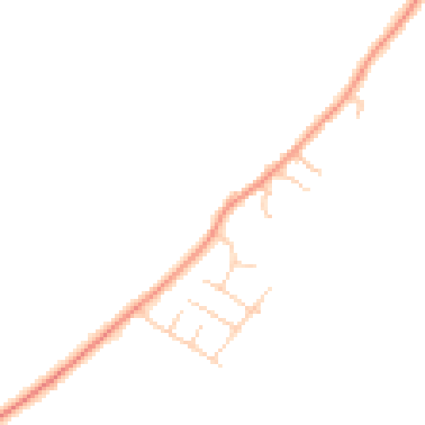 Daytime road noise heatmap for YO32 9UN