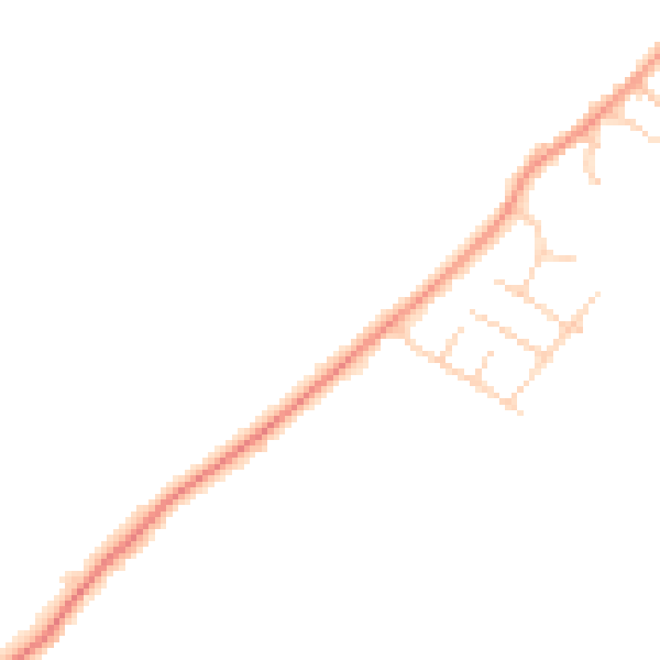 Daytime road noise heatmap for YO32 9WD